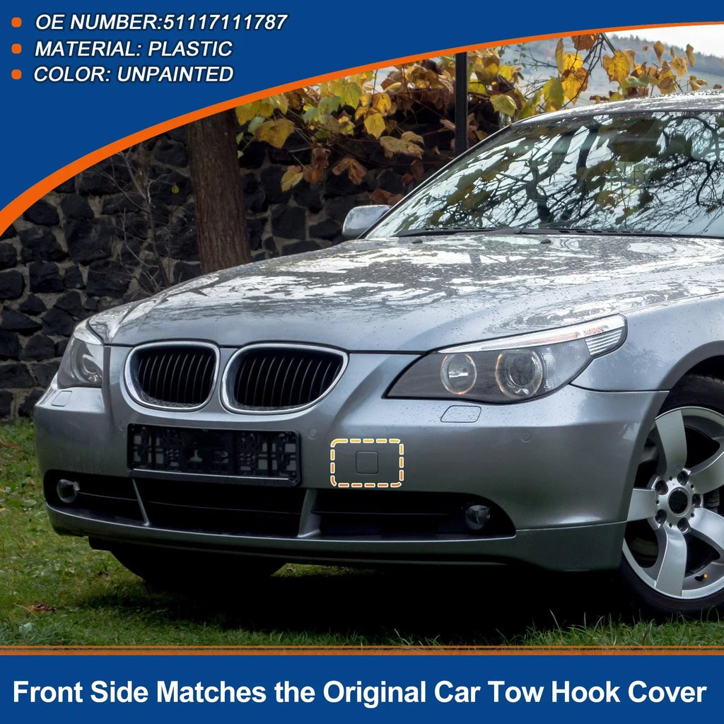 Tow Hook Cover for BMW 525i 530i 550i Unpainted