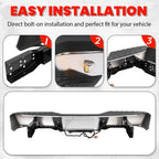 Chrome Rear Step Bumper Assembly for Nissan Frontier (1998–2004)