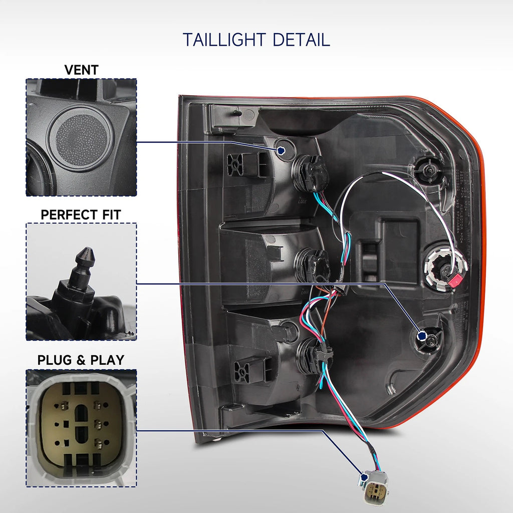 LED Tail Light for Ford Maverick Lariat (2022–2026) W/Bulb Driver Left Side