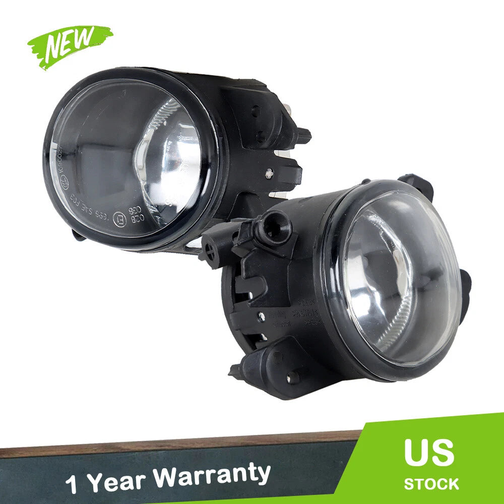 Clear Lens Pair Bumper Fog Light Lamp Replacement for Mercedes Benz