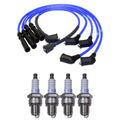 NGK Wire Set & Denso 4 Double Platinum Spark Plugs for Mazda 323 (1990–1994)