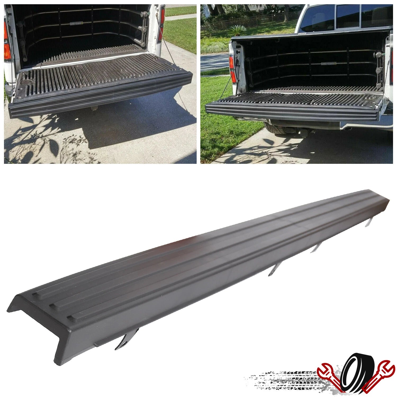 Tailgate Moulding Trim Protector for Ford F150 (2009–2014) Black