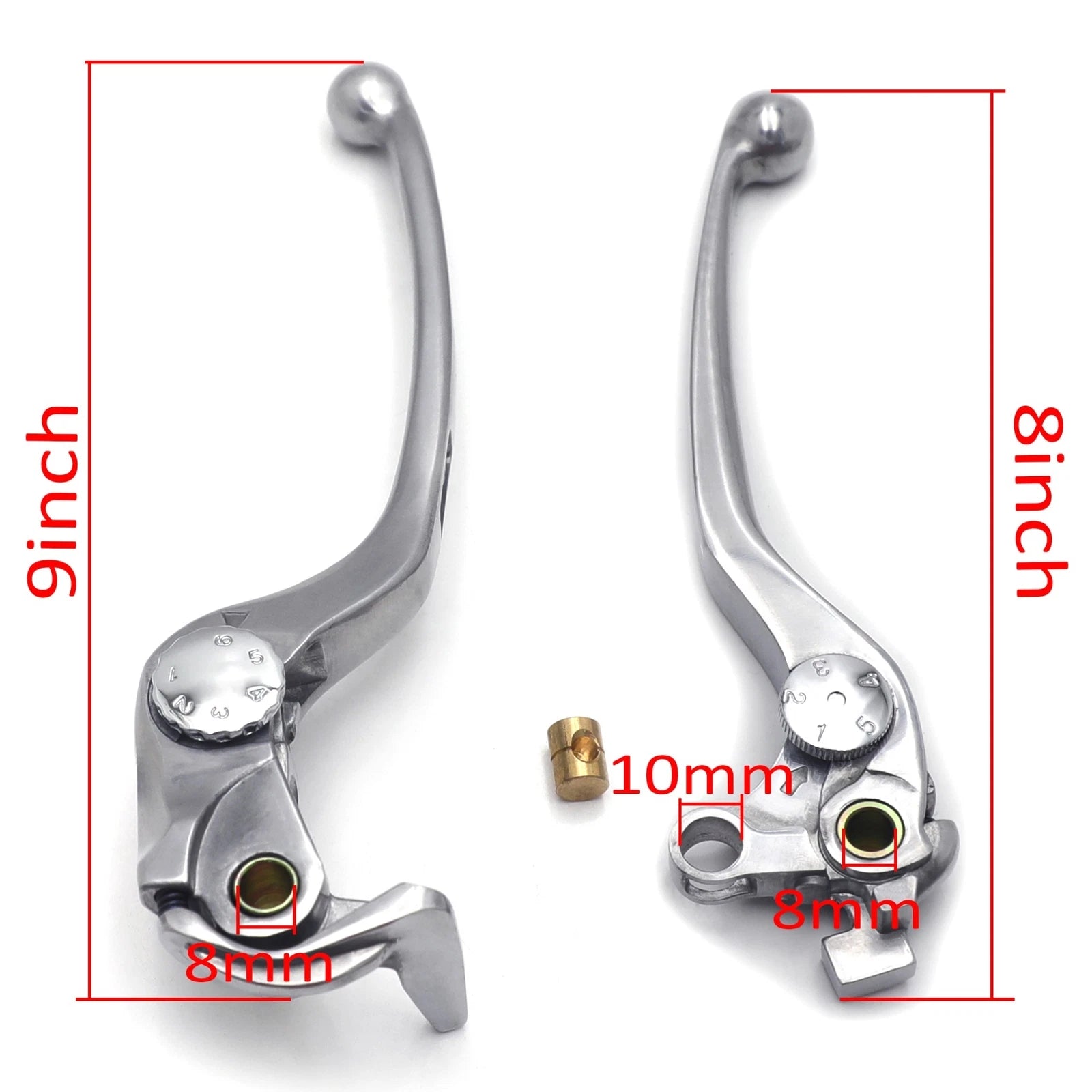 L/R Chrome Brake Clutch Hand Lever for Suzuki GSX-R 1000 (2007–2008)