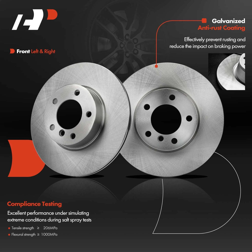 Front Disc Brake Rotors & Ceramic Pads for BMW 328i (2010-2013)