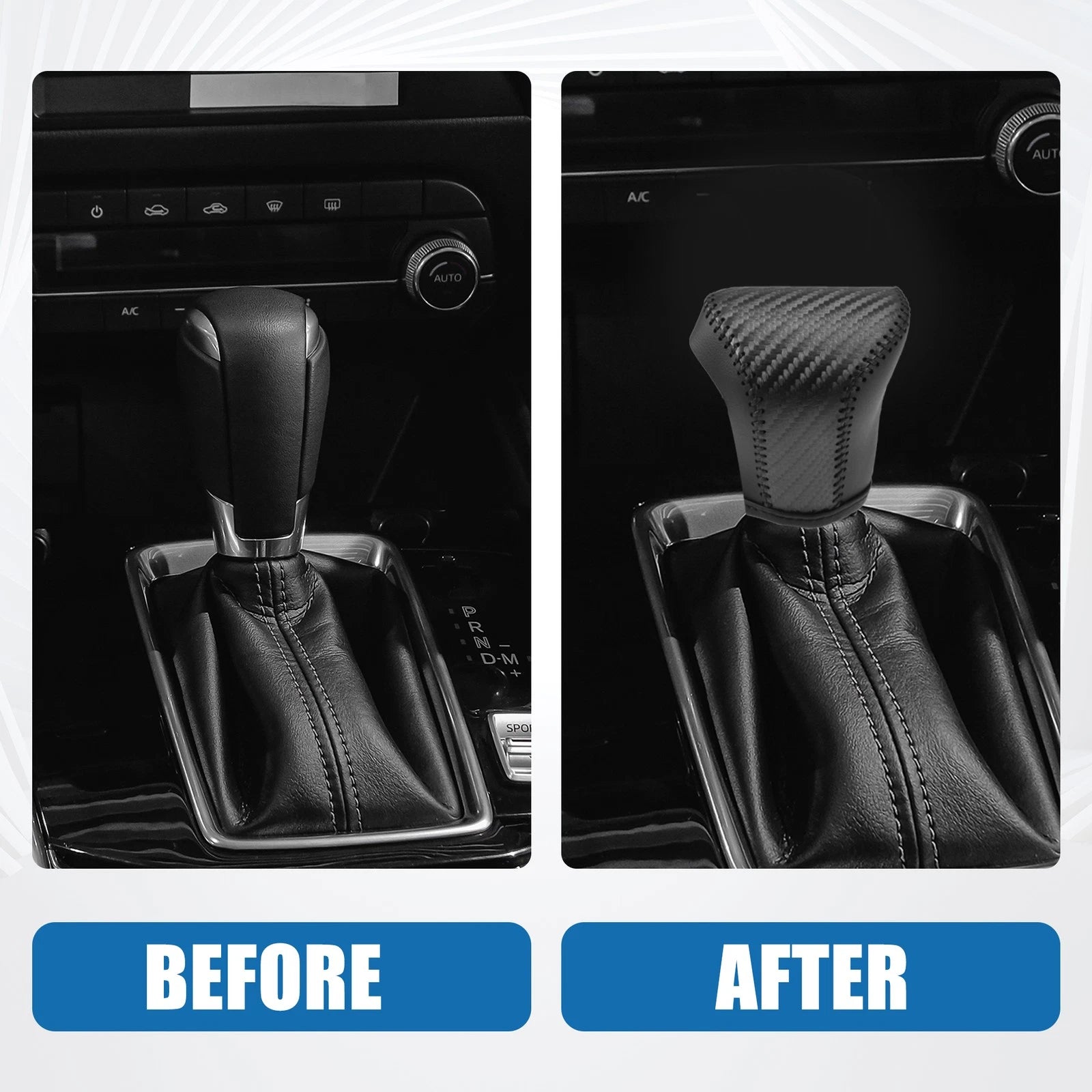 Gear Shift Head Knob Cover for Lexus UX 200, UX 250h (2019–2022) Black