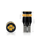 Set of 2 T10 LED Amber Wedge Light Bulbs for Automotive Use