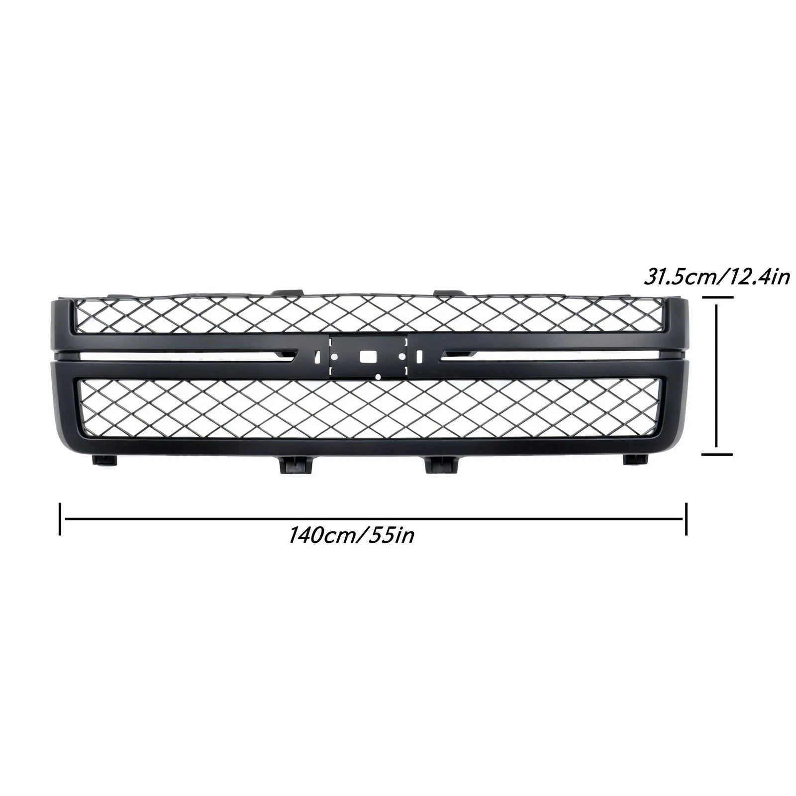 Front Grille with Hood Molding Trim for Silverado 2500HD 3500HD (2011–2014)