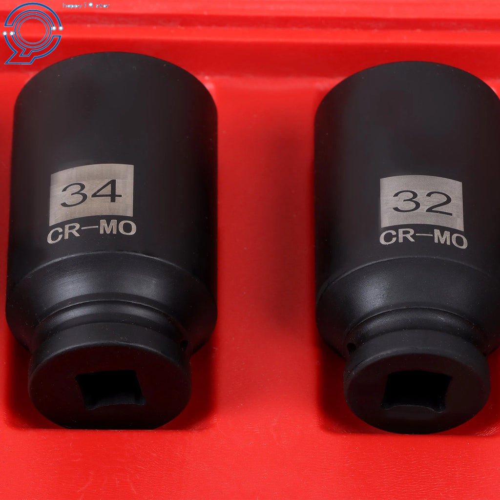 Set of 4 Spindle Axle Nut Sockets for Automotive (30mm, 32mm, 34mm, 36mm)