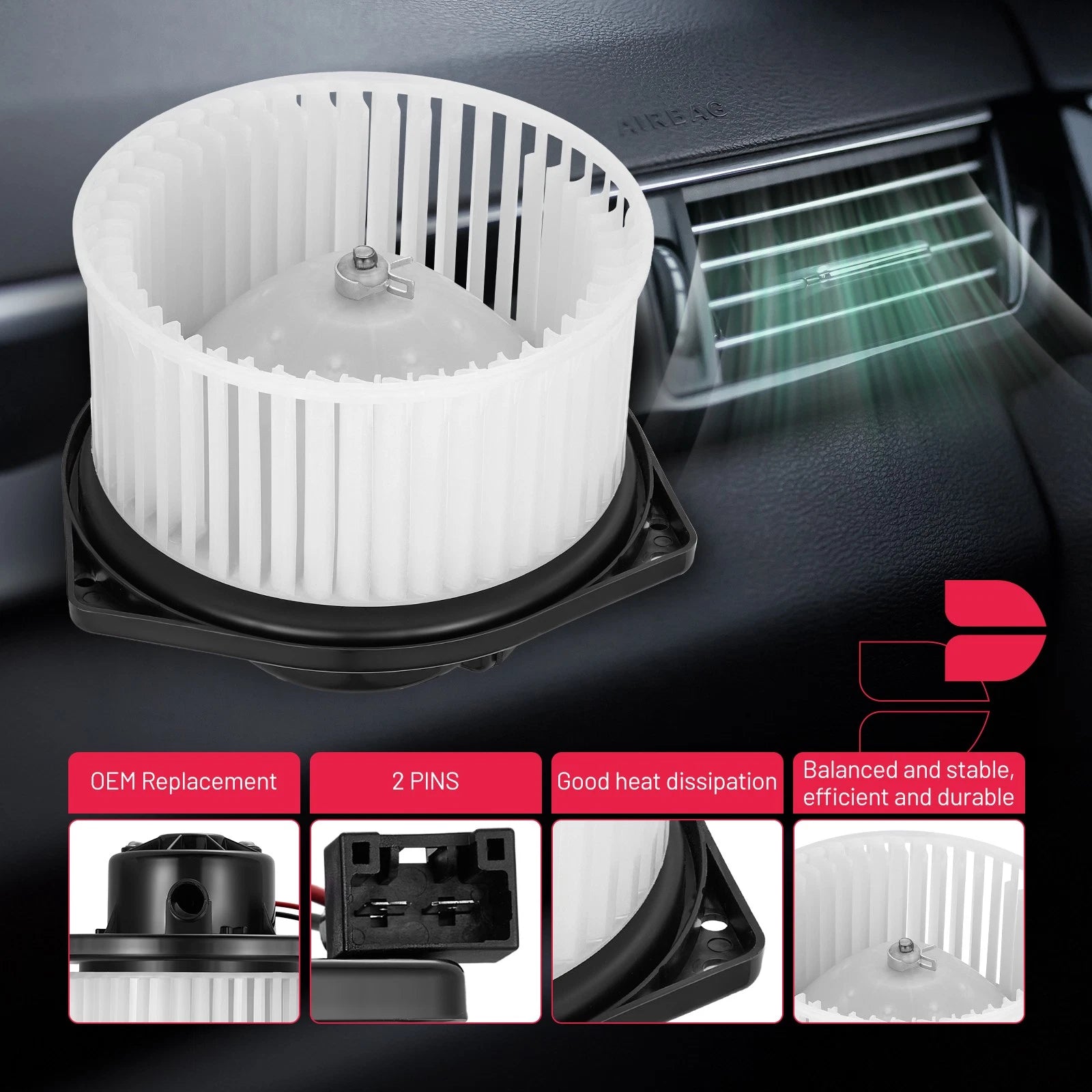 A/C Heater Blower Motor Fan for Acura CL TL (1999–2003)