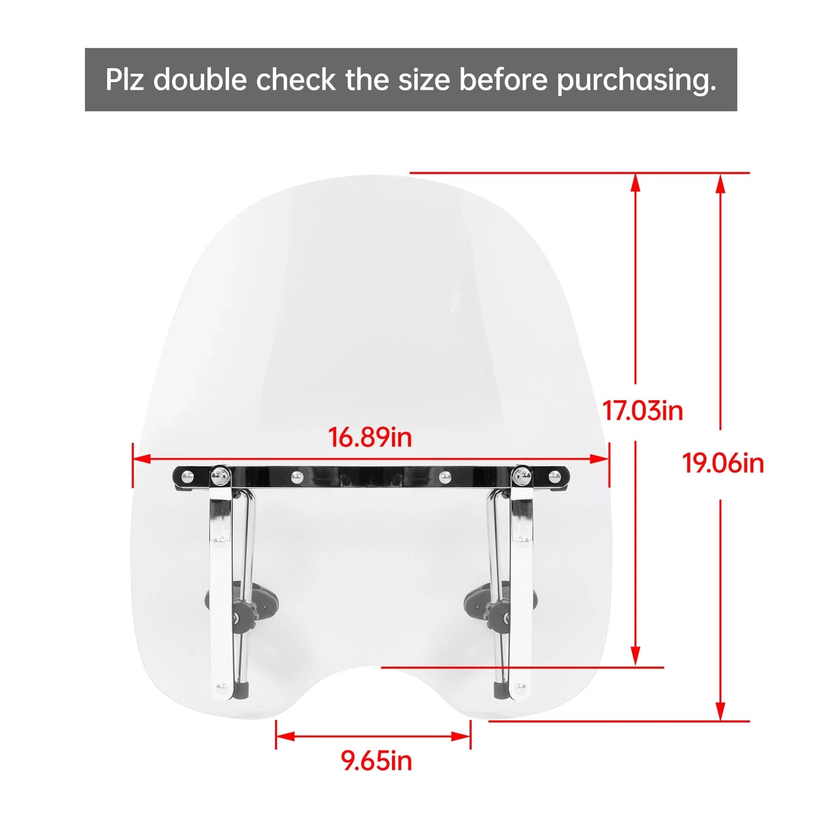 Large Clear Windshield for Harley Honda Magna Shadow Spirit