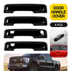 Set of 4 Gloss Black Door Handle Covers for Ford F150 (2021–2024)