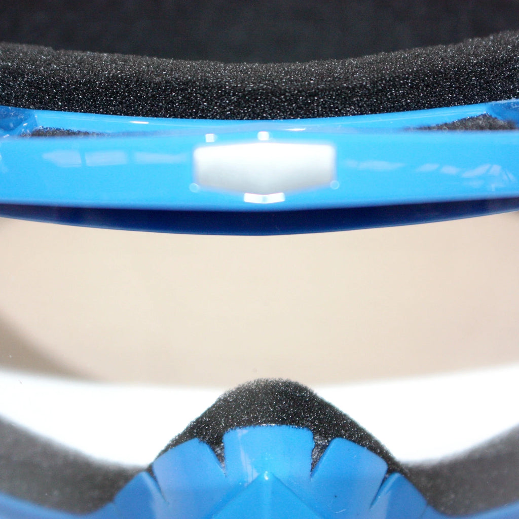 Clear Blue Motocross Goggles for Dirt Pit Bike (Anti-Fog, UV Protection)