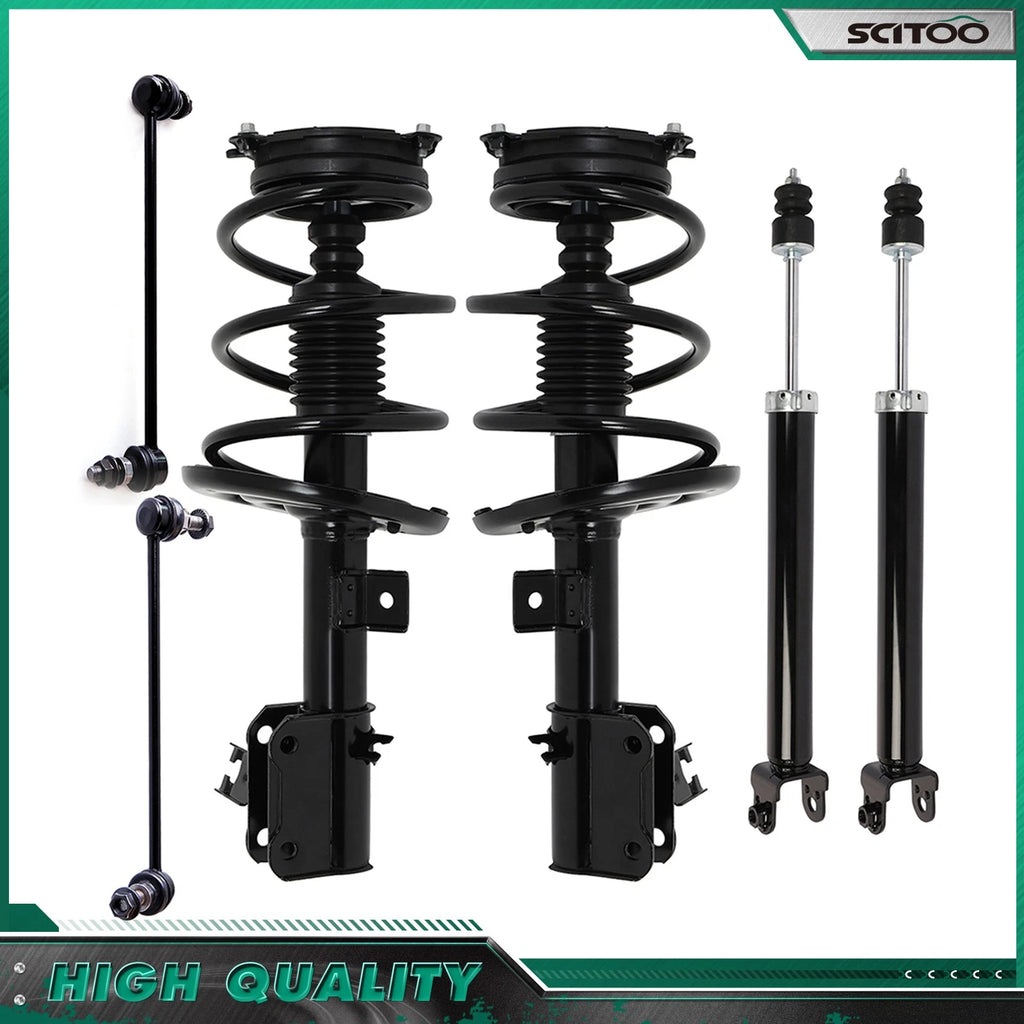 Front Struts Rear Shocks Sway Bars Kit w/Coil Spring for Nissan Altima (2013–2018)