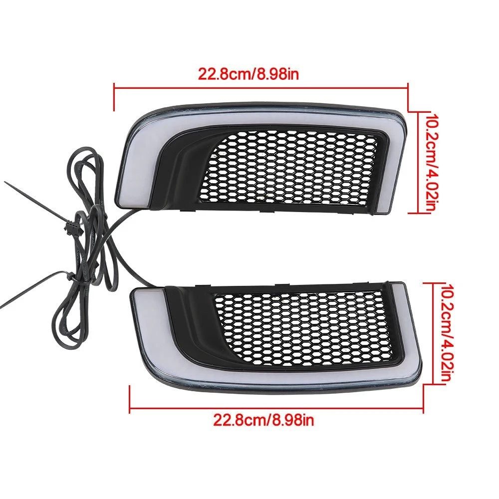 LED Running Light/Turn Signal Fairing Lower Grills for Electra Glide Road Glide