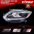 Left LED Headlamp Assembly for Nissan Rogue (2014–2016)