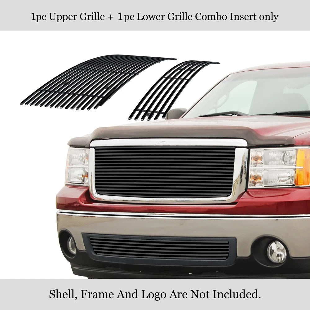 Stainless Black Billet Grille Insert for GMC Sierra 1500 (2007-2013)