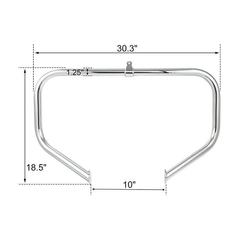 Engine Guard Bar & Foot Pegs for Harley Touring (2009–2024) Chrome
