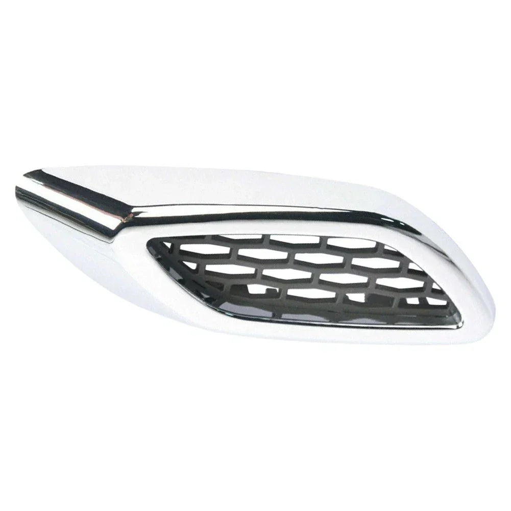 Fender Cover Car Lateral Air Vent Left Silver Chrome