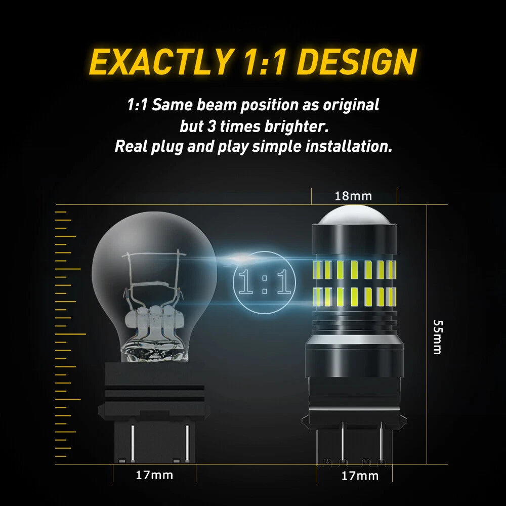 2X LED Reverse Backup Light Bulbs for AUXITO 3157 3156 (6500K)