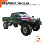 Fender Flares for 2DR Ex-Cab Toyota Hilux Ute (1989-1997)