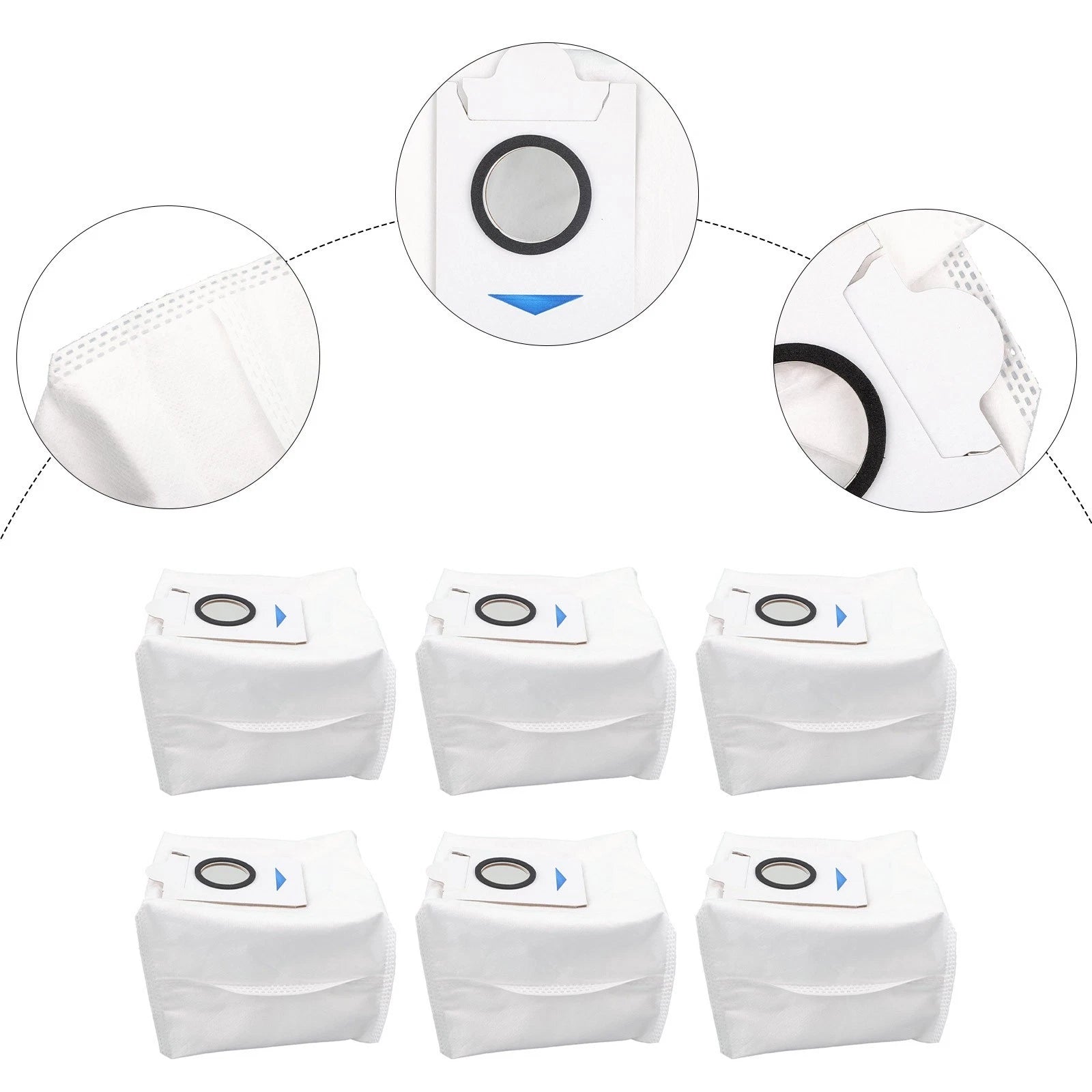 Set of 6 Dust Bags for ECOVACS DEEBOT DDB030025