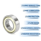 Deep Groove Ball Bearing 22x44x12mm for Scooter Skateboard (1 Pc)