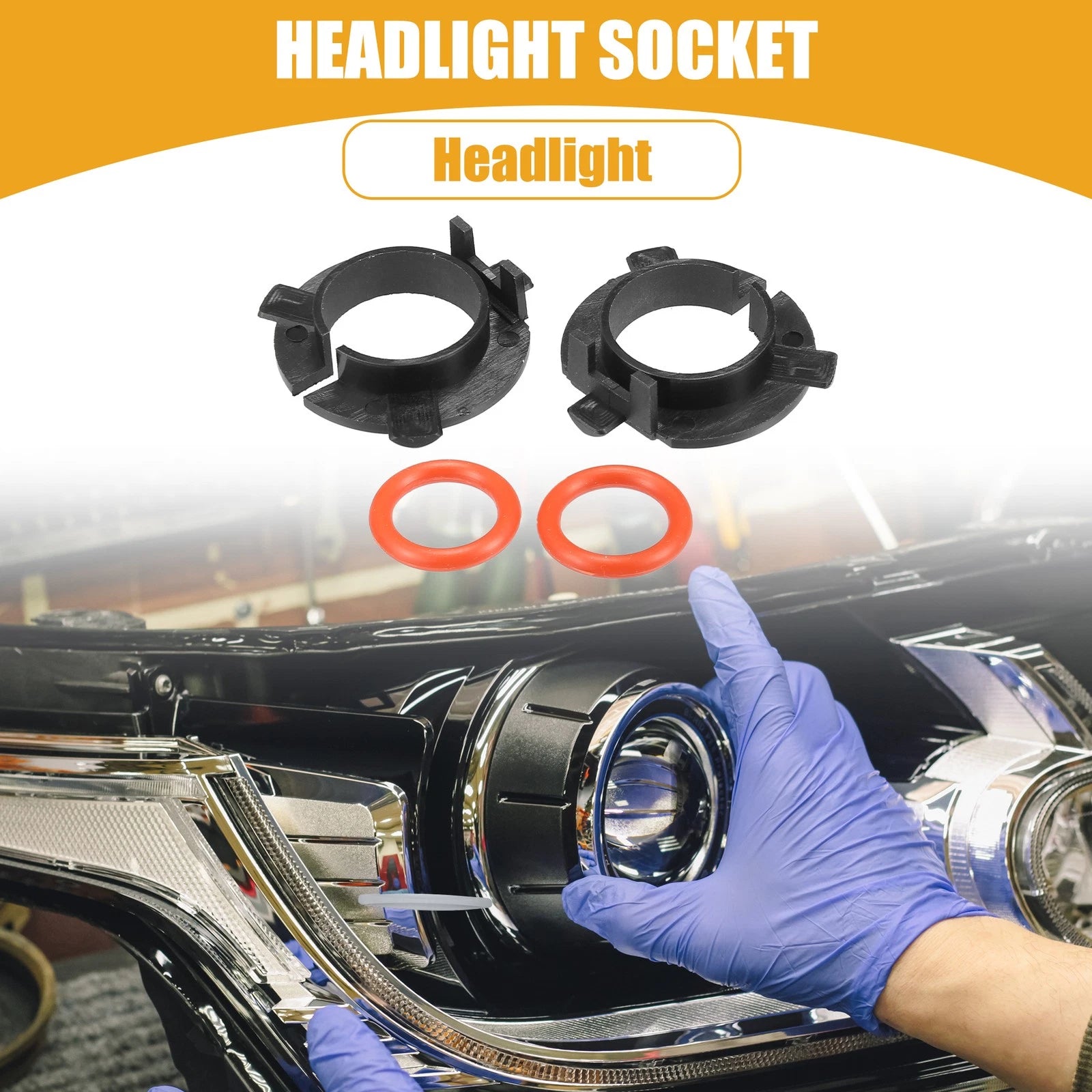 1 Pair LED Headlight Retainer Holder for Kia (634149064731)