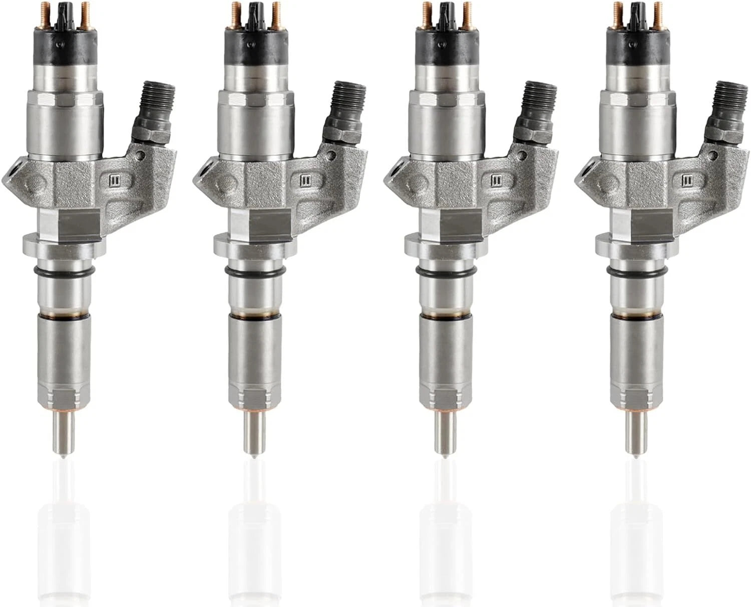 Set of 4 Fuel Injectors 0986435502 0445120008 for Chevy GMC Duramax 6.6L (2001–2004)