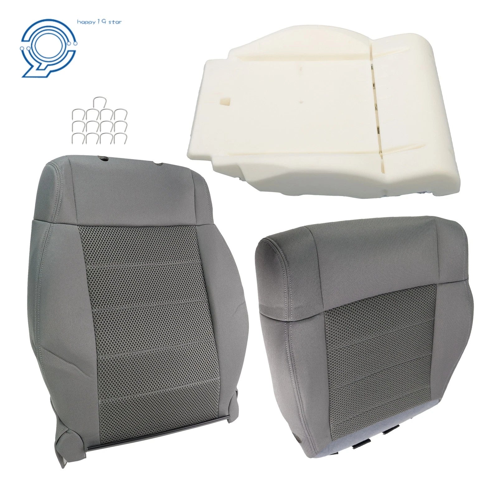Cloth Driver Back Bottom Seat Cover Foam Cushion for Jeep Wrangler (2007-2012)