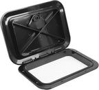 Access Hatch & Lid for Marine Boat (10-5/8" x 14-3/4") Black