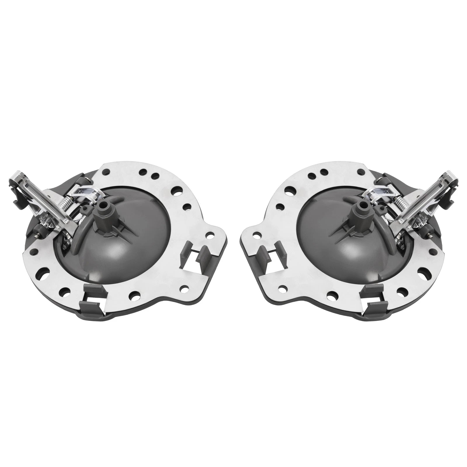 Set of 2 Interior Door Handles for Jeep Commander (2006-2010) Gray & Chrome