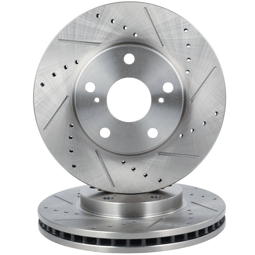 Front Drilled Slotted Brake Rotors for Toyota Camry Sienna (1998–2003)