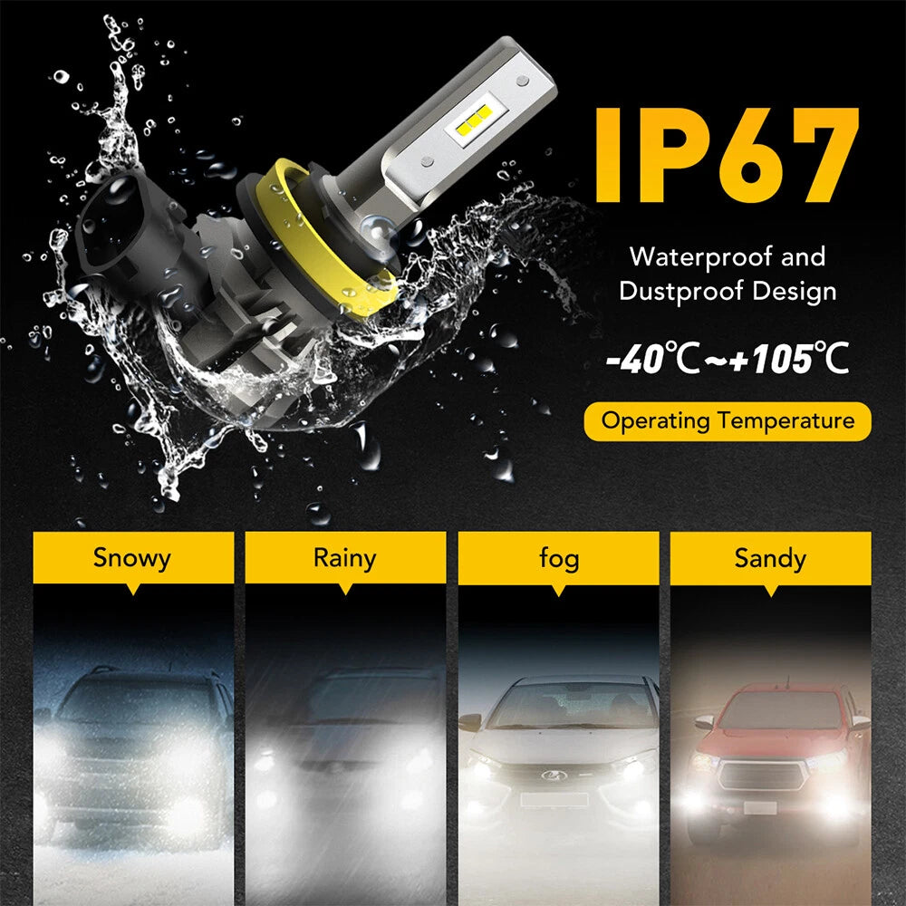 LED Fog Light Bulbs H11 Kit for