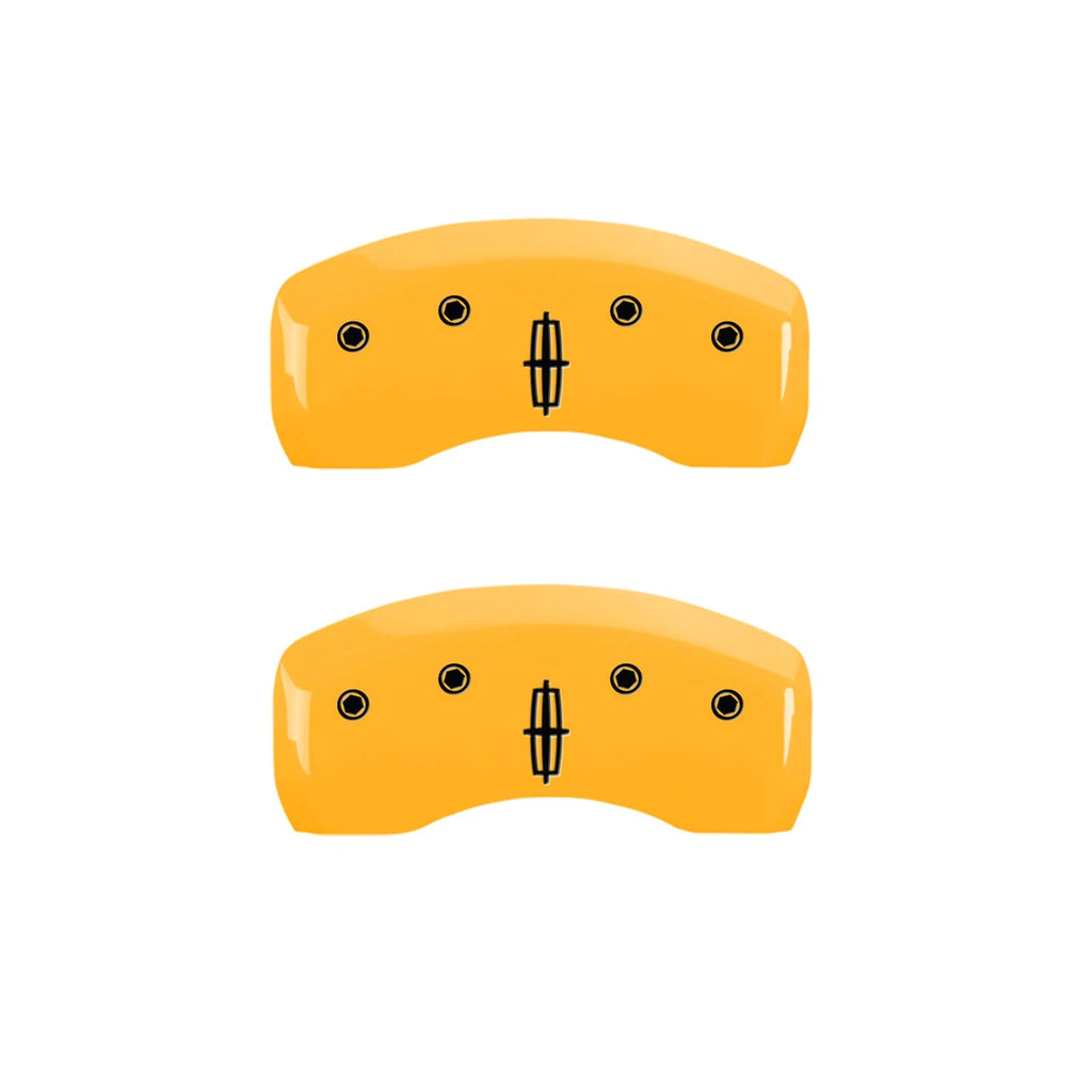 Caliper Covers Front Yellow Lincoln Star Logo for 2016–2018 Lincoln MKX