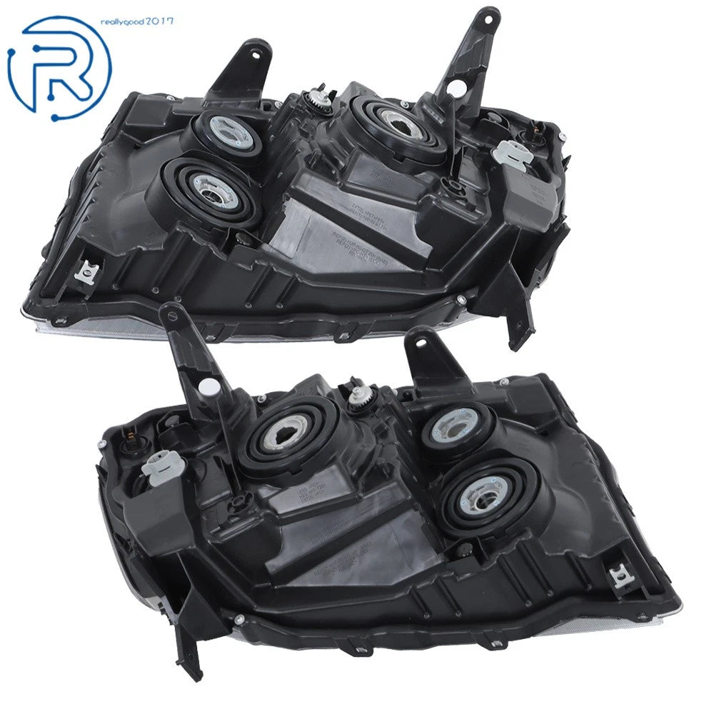 Set of 2 Halogen Black Housing Headlights for Honda Pilot (2009-2011)