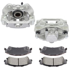 Rear Left Right Brake Calipers & Ceramic Pads for Chevrolet Silverado 1500
