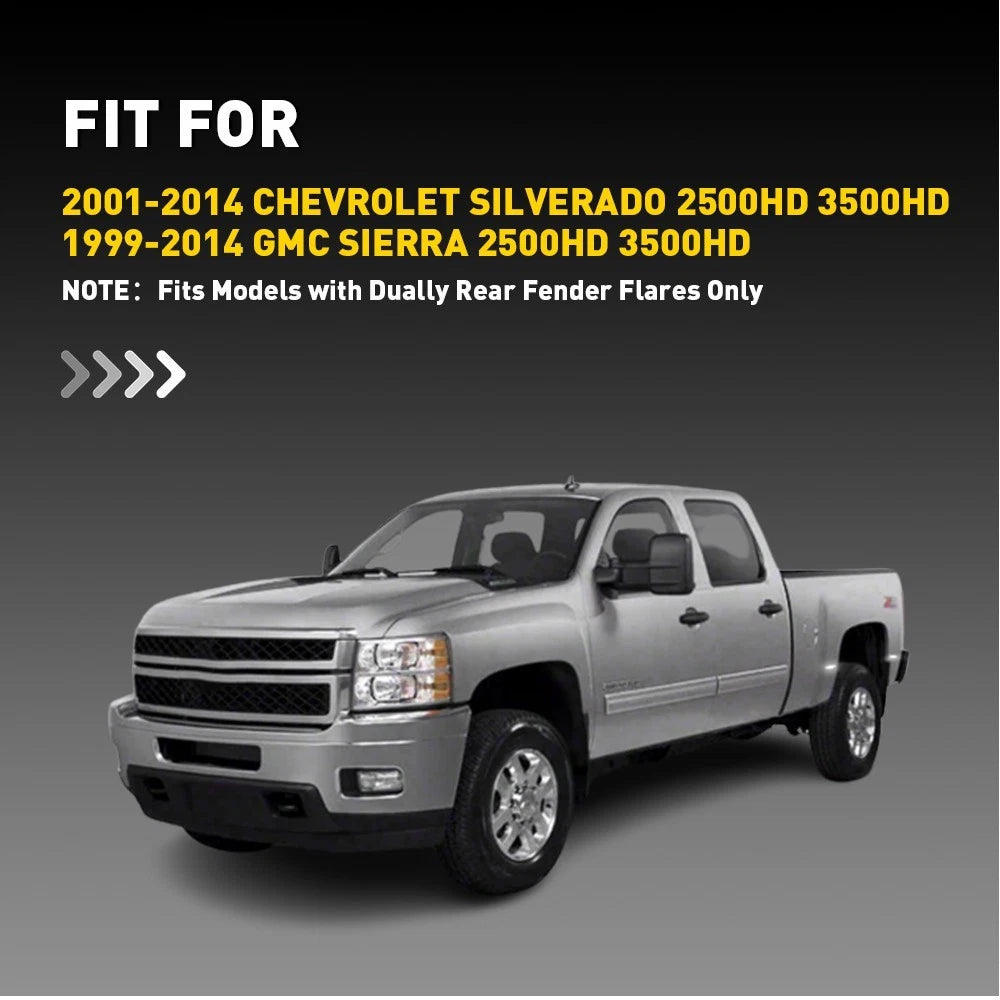 White LED Side Marker Lights for Chevy Silverado 1500 2500 HD (2001–2007)