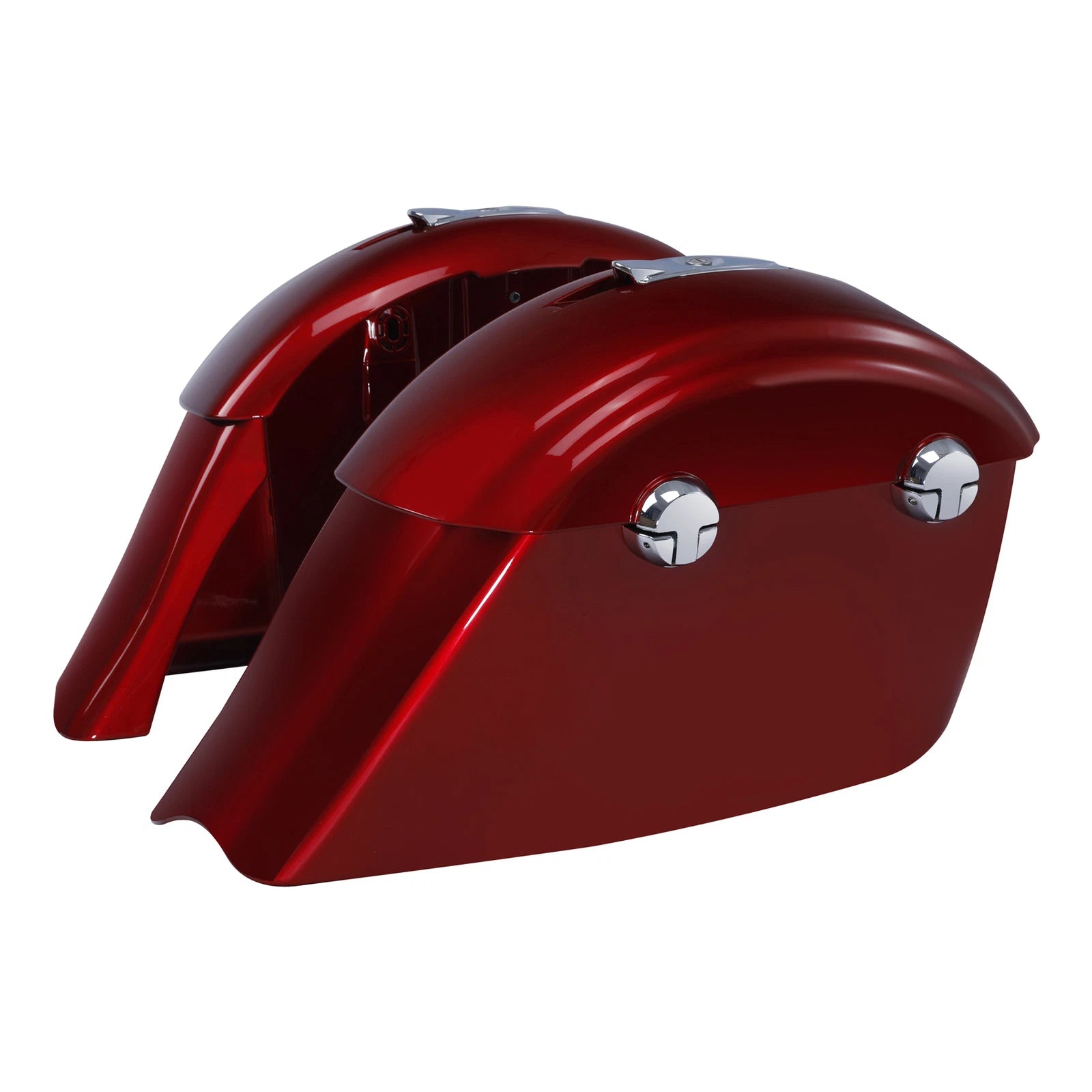 Red Hard Saddlebags for Indian Springfield (2016–2025) - Electronic Latch, Audio Lid