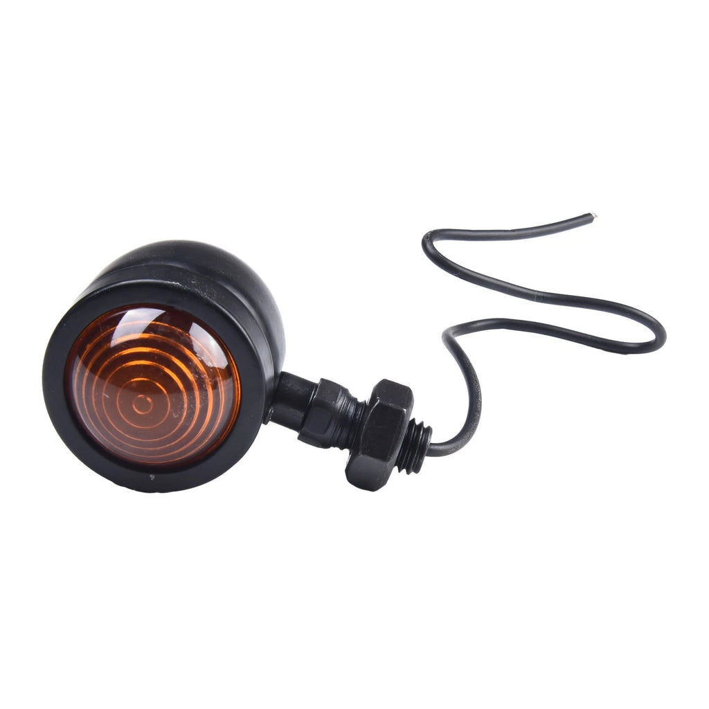 2X Black Turn Signal Lights for Motorcycle Cafe