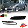 Full White LED Smoked Front Side Marker Lights for Chrysler Crossfire (2004–2008)