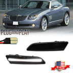 Full White LED Smoked Front Side Marker Lights for Chrysler Crossfire (2004–2008)