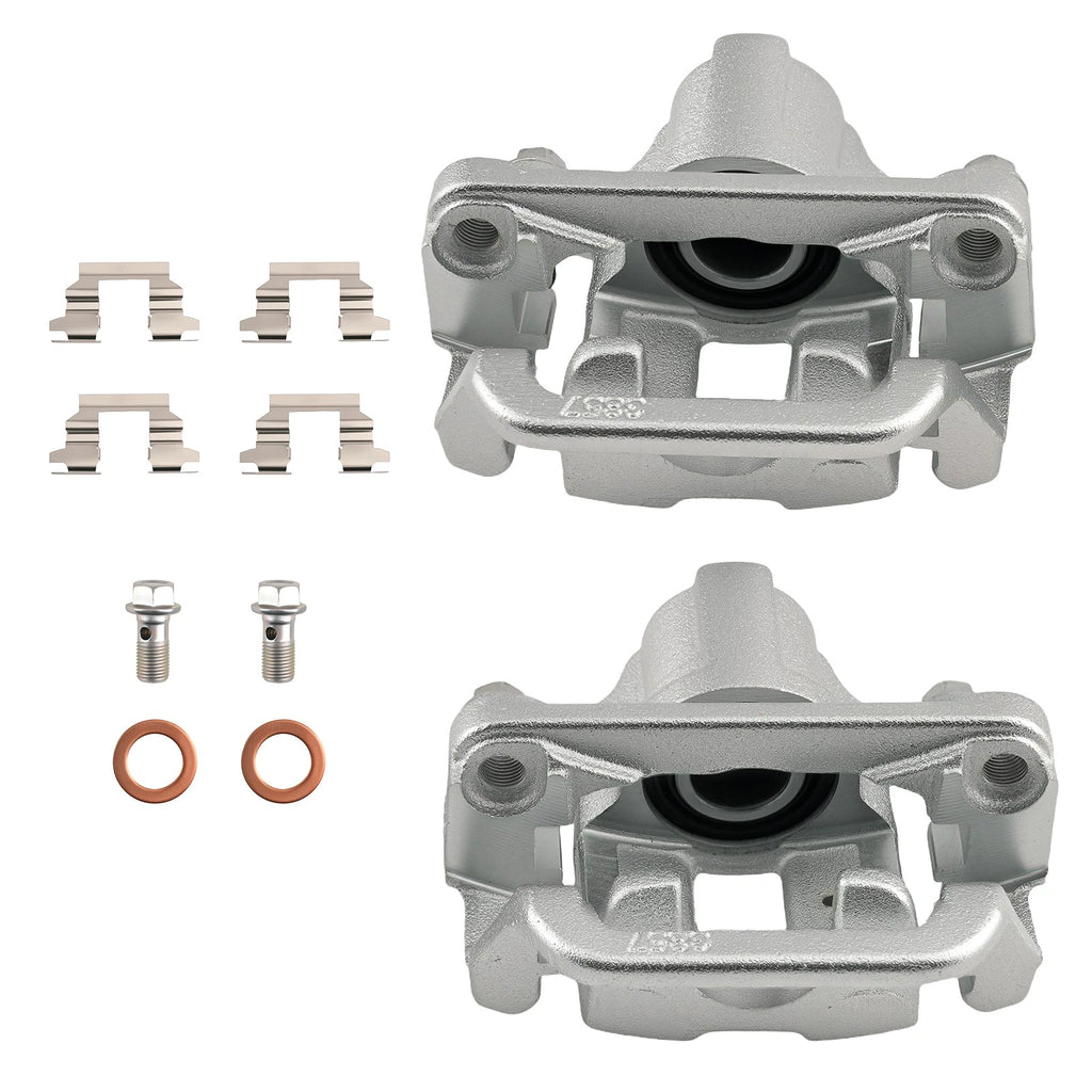 Set of 2 Rear Left+Right Brake Caliper Assembly for Nissan Rogue Sport (2017–2022) 19-B6696