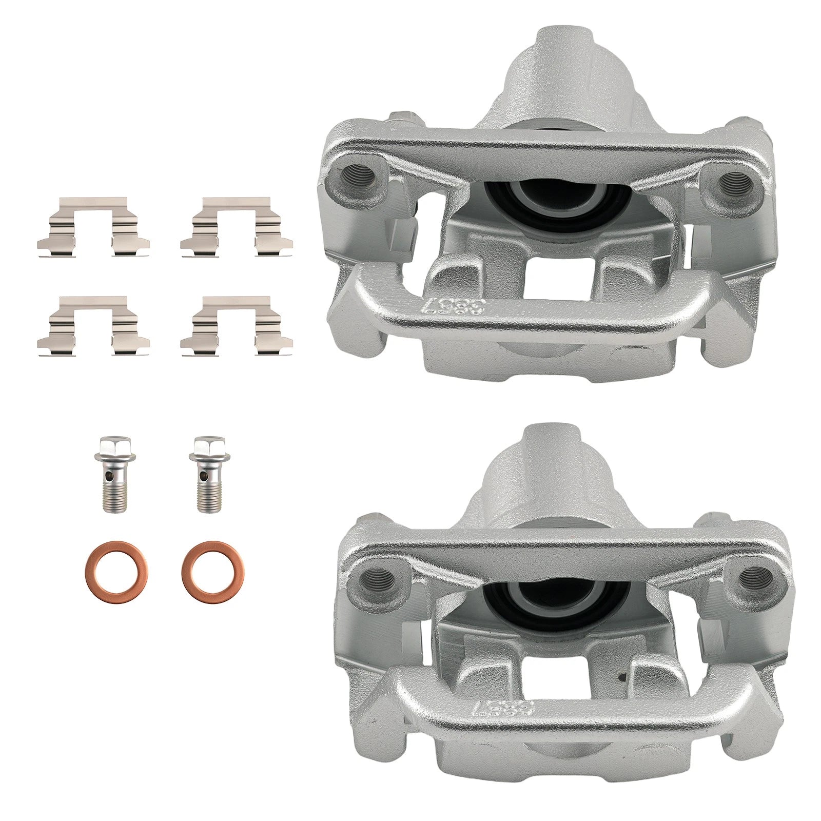 Set of 2 Rear Left+Right Brake Caliper Assembly for Nissan Rogue Sport (2017–2022) 19-B6696