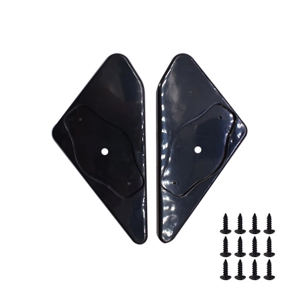 Set of 2 Universal F1 Style Side Mirrors for Cars - Glossy Black Convex