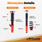 Adjustable Coilover Suspension Lowering Kit for BMW E46 3-Series (1998–2005)