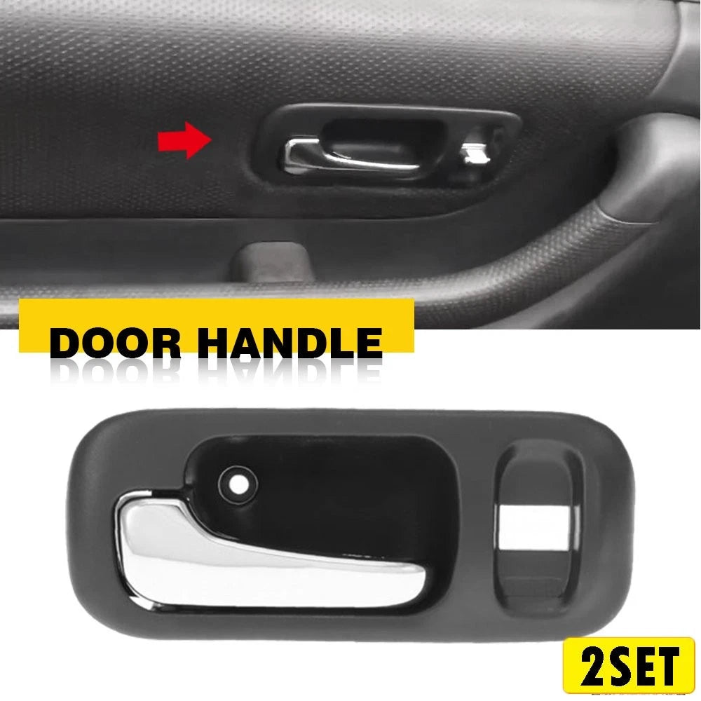 Set of 2 Inside Door Handles for Honda CR-V (2002–2006) LH Black 35431