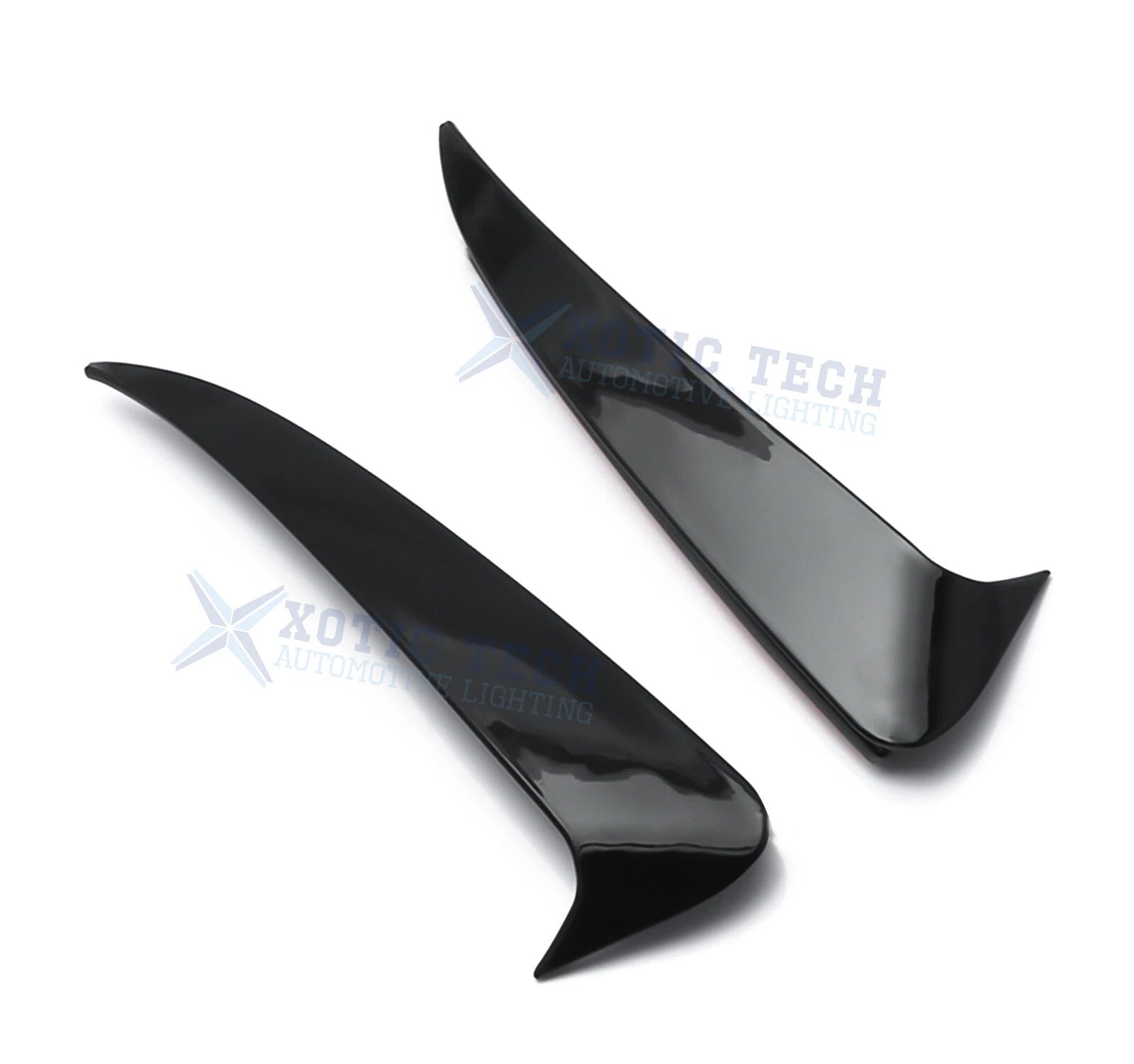 Black Rear Bumper Side Vent Spoiler Canard for Mercedes W205 C (2015-2018)