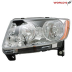 Set of 2 Halogen Headlights for Jeep Compass, Grand Cherokee (2011–2017)