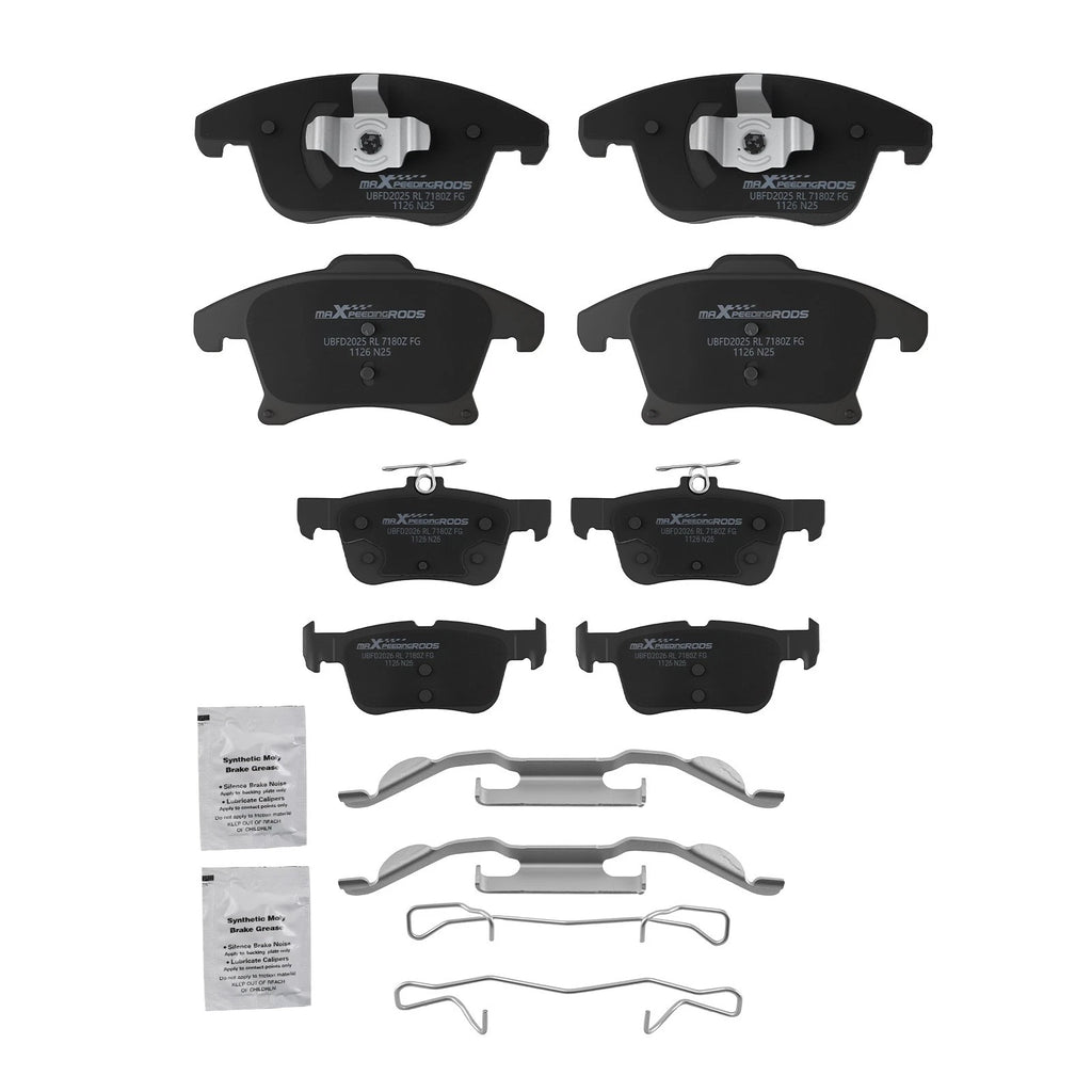 Front and Rear Ceramic Brake Pads for Lincoln MKZ and Ford Fusion (2013–2020)
