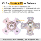 2X Rear Wheel Hubs for Honda Foreman Rubicon 500, Rancher 420 (2005–2021)